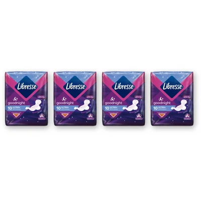 Libresse Goodnight ultra+ wings maandverband 4pck