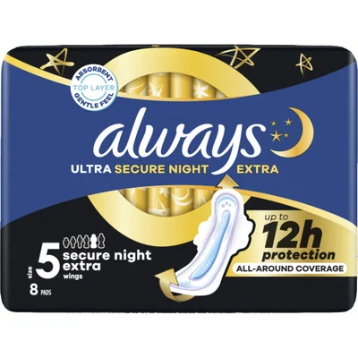 Always Ultra secure night extra maandverband