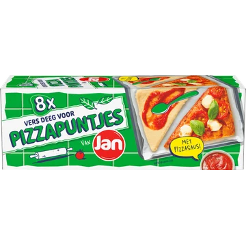 Jan Vers Deeg voor Pizzapuntjes met Pizzasaus 8 Stuks