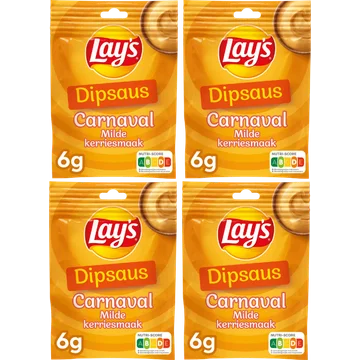 Lay's Dipsaus Carnaval Milde Kerriesmaak 4 x 6 g