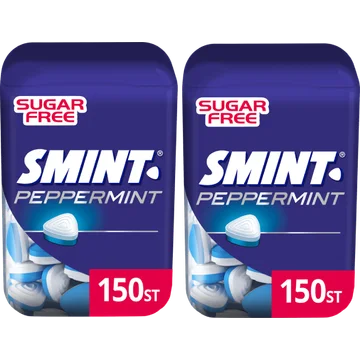 Smint XL Peppermint Suikervrij Pot 2 x 150 stuks