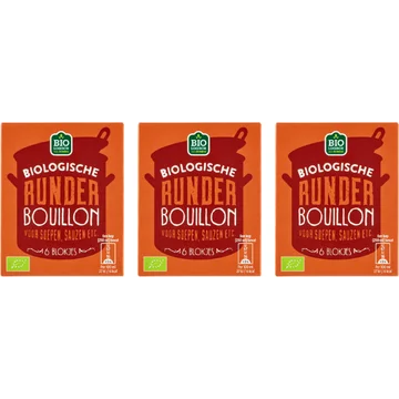 Jumbo biologische runder bouillonblokjes 3 x 6 stuks