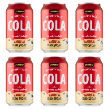Jumbo Zero Sugar Cola Vanilla Blik 6 x 330 ml