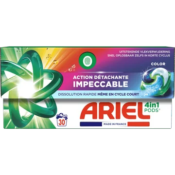 Ariel All-in-1 Pods Wasmiddel Kleur, 30 Wasbeurten
