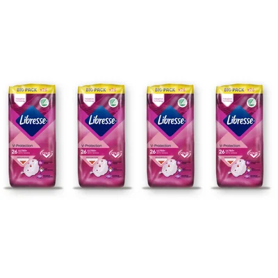 Libresse Ultra+ wings maandverband big pack 4apck