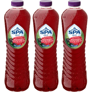 SPA FRUIT Niet-Bruisende Fruitige Frisdrank Raspberry Blackcurrant 3 x 1,25 L