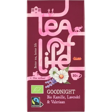 Tea of Life Goodnight Kamille lavendel valeriaan 20 stuks