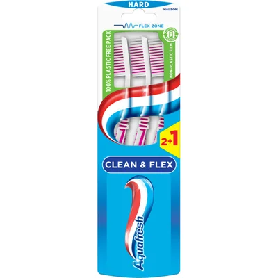 Aquafresh Clean & flex hard tandenborstel