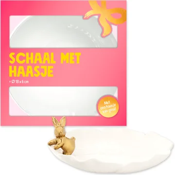 Schaal met Haasje Ø18 cm