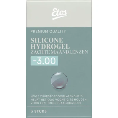 Etos Silicone zachte maandlenzen -3.00