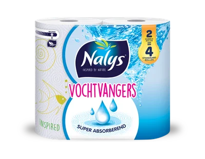Nalys Vochtvangers dubbelrol keukenpapier