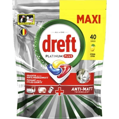 Dreft Platinum plus vaatwastabletten citroen