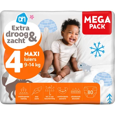 AH Extra droog en zacht luiers maat 4