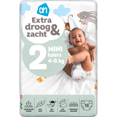 AH Extra droog en zacht luiers maat 2