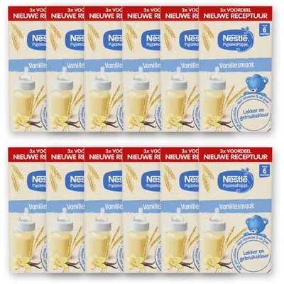 Nestlé Pyjamapapje vanille 6m+ 3x voordeel 12pk