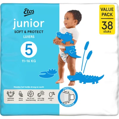 Etos Junior soft & protect luiers maat 5