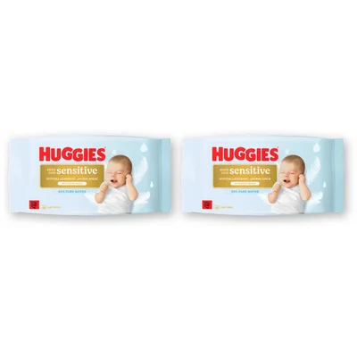 Huggies Extra care sensitive billendoekjes 2-pck