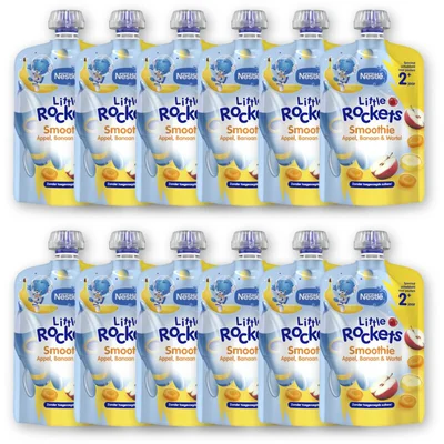 Nestlé Little Rockets Knijpfruit banaan 2+ 12pk
