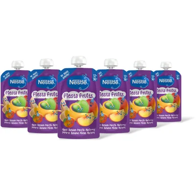 Nestlé Fiesta fruits knijpfruit appel 12m+ 6pck
