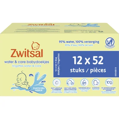 Zwitsal Water&care babydoekjes zwitsal geur