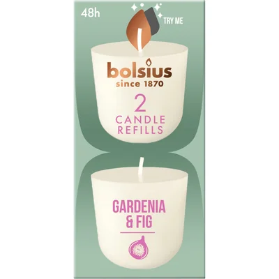 Bolsius Navulling clean light gardenia fig