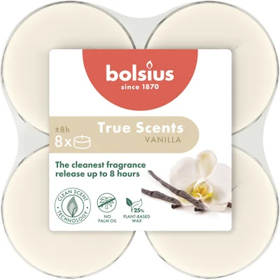 Bolsius True scents maxi geurtheelichten vanille