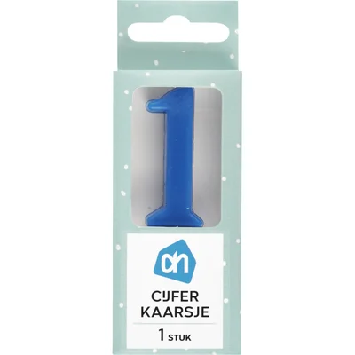 AH Kaars cijfer 1 kleur
