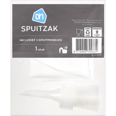 AH Spuitzak met 5 kunststofmondjes