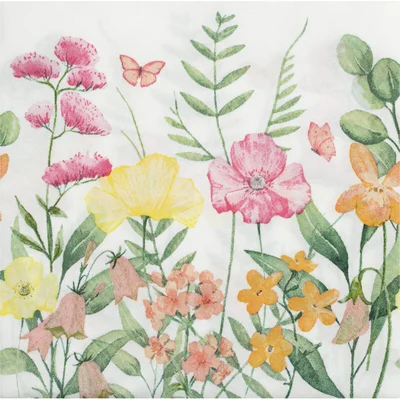 AH Servet veldbloemen 40x40cm