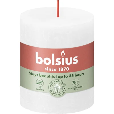 Bolsius Rustieke kaars wit 8cm