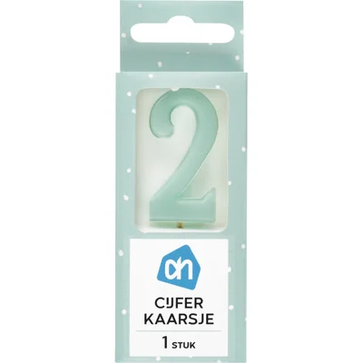 AH Kaars cijfer 2 kleur