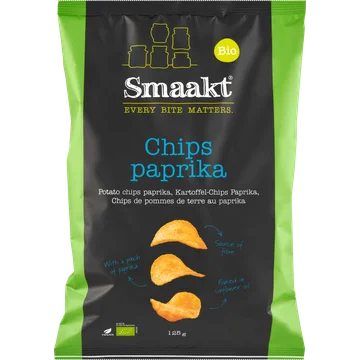 Smaakt Bio Potato Chips Paprika 125 g