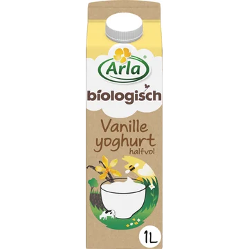 Arla Biologisch Vanille Yoghurt Halfvol 1 L