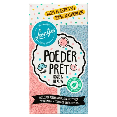 Leentjes Poeder Pret Roze & Blauw 120 g
