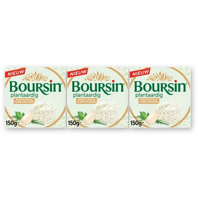 Boursin Plantaardig knoflook fijne kruiden 3pack