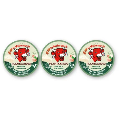 La Vache Qui Rit Plantaardig knoflook & fijne krui 3-pack