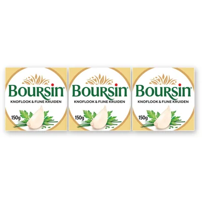 Boursin Knoflook & fijne kruiden 3pack