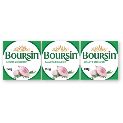 Boursin Sjalot & bieslook 3-pack
