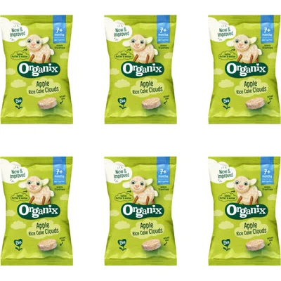 Organix Apple rice cake clouds 7m+ 6-pack