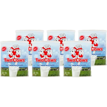 Two Cows Instant Full Cream Milk Powder 6 x 400 g
