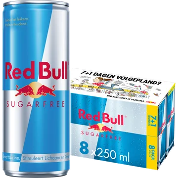 Red Bull Energy Drink Sugar Free 7+1 250ML
