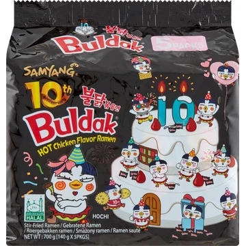 Samyang Buldak Hot Chicken Flavor Ramen 5 x 140 g