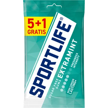 Sportlife Suikervrije Gums Extramint 5 + 1 Gratis x 18 g