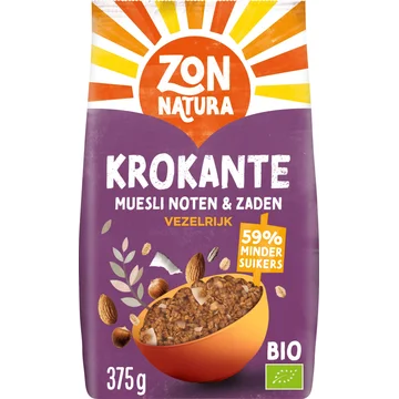  Zonnatura Bio Krokante Muesli Noten en Zaden 375 g