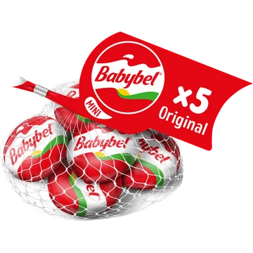 Mini Babybel Jonge 45+ kaas tussendoortje 20 g x 5