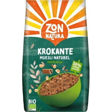 Zonnatura Biologische Krokante Muesli Naturel 375 g
