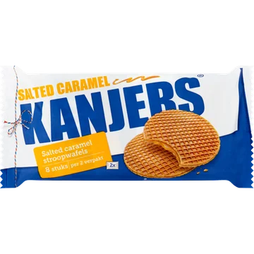 Kanjers Salted Caramel Stroopwafels 8 Stuks 320 g