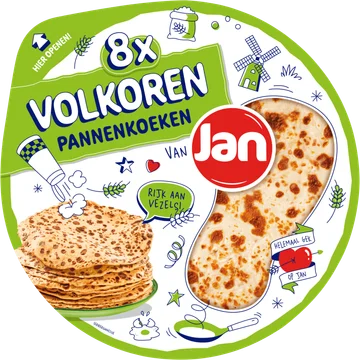 Jan Volkoren Pannenkoeken 8 Stuks 540 g