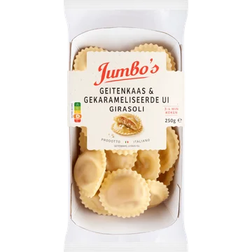 Jumbo's Verse Pasta Girasoli Geitenkaas & Gekarameliseerde Ui 250 g