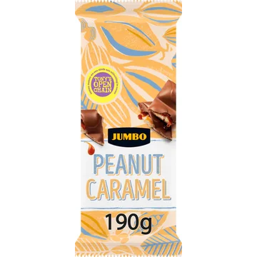 Jumbo Melkchocolade Pinda & Karamel 190 g
